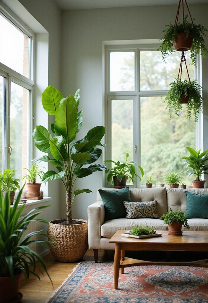 25 Stunning Living Room Ideas That'll Make You Rethink Your Space! - 8. Go Green with Indoor Plants