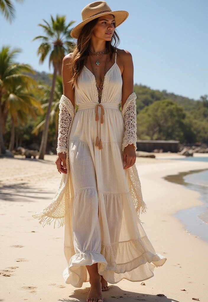 15 Stunning Beach Fashion Looks You Won't Want to Miss This Summer! - 12. Boho Chic