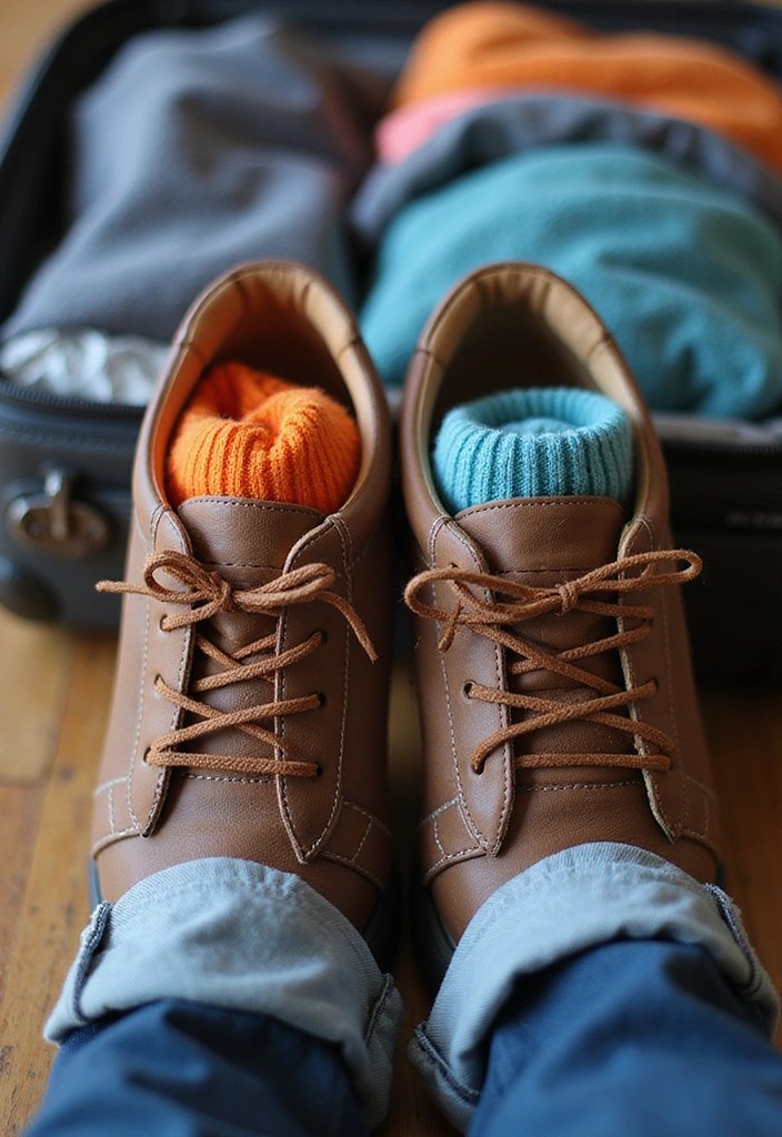 21 Genius Packing Hacks That'll Make You a Travel Pro (Check Out #5!) - 3. Stuff Your Shoes