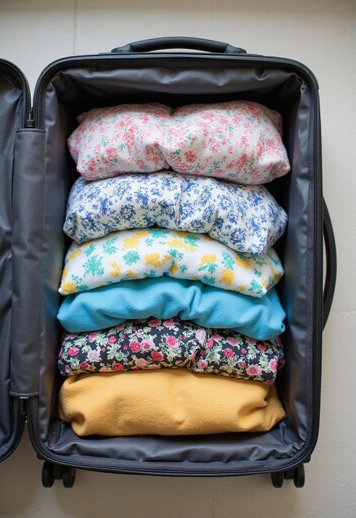 21 Genius Packing Hacks That'll Make You a Travel Pro (Check Out #5!) - 4. Use a Sheet for Wrinkle-Free Packing