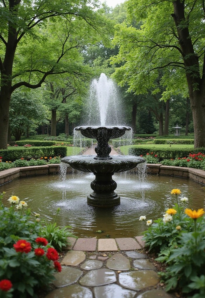 21 Summer Garden Design Ideas That’ll Inspire Your Next Outdoor Project! - 19. Garden Fountains