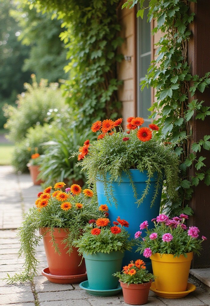 21 Summer Garden Design Ideas That’ll Inspire Your Next Outdoor Project! - 6. Colorful Container Gardens