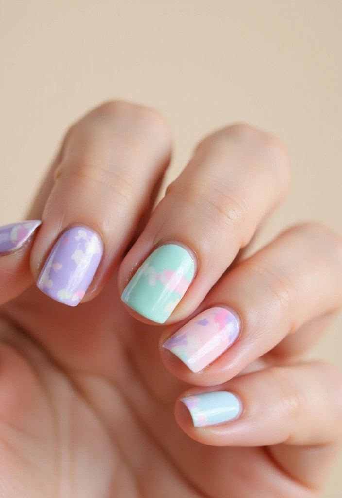 12 Pastel Nail Designs That Perfectly Capture the Essence of Summer! - 7. Pastel Tie-Dye Nails