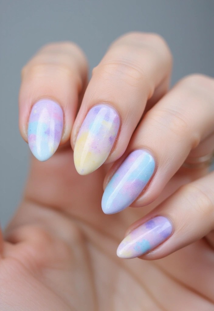 12 Pastel Nail Designs That Perfectly Capture the Essence of Summer! - 9. Pastel Watercolor Effect