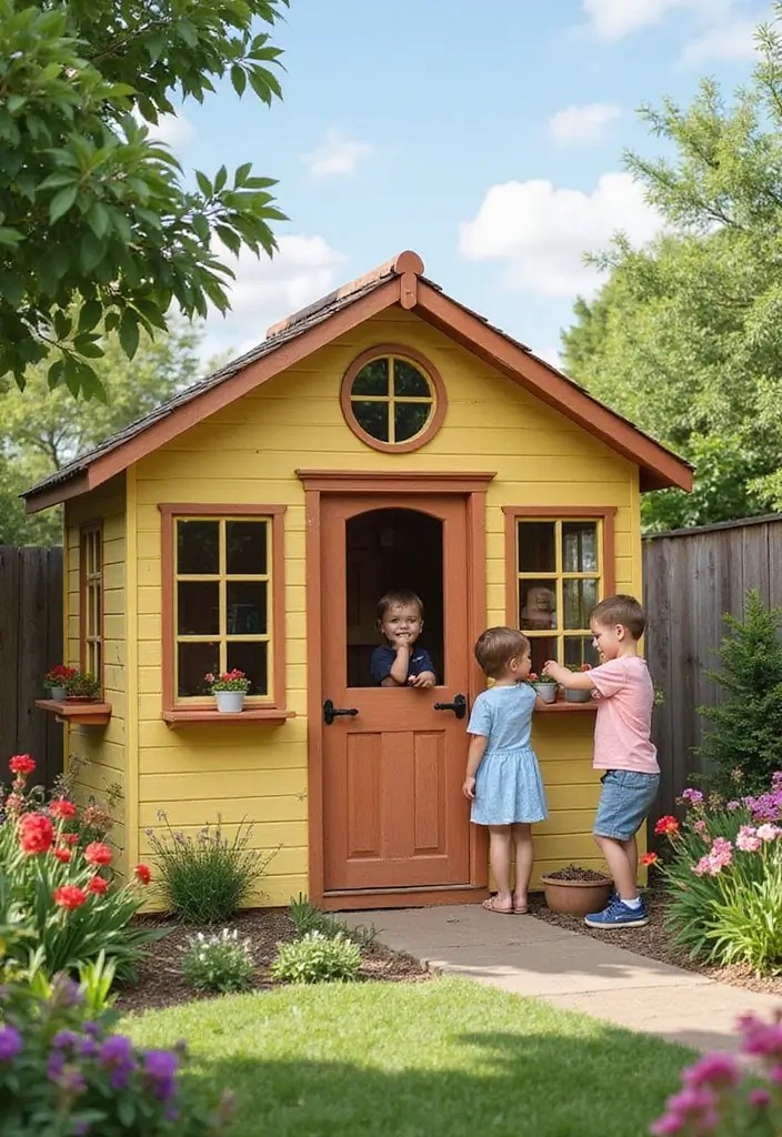16 Garden Play Toys That Will Make Your Kids Love Nature (Check Out #4!) - 11. Outdoor Playhouse