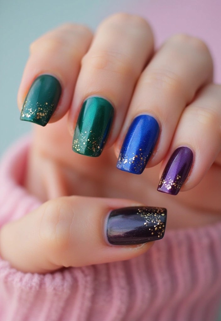 20 Stunning Acrylic Nail Designs That Will Leave You Breathless (Wait Until You See #12!) - 11. Jewel Tones