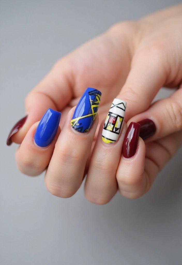 20 Stunning Acrylic Nail Designs That Will Leave You Breathless (Wait Until You See #12!) - 16. Geometric Shapes