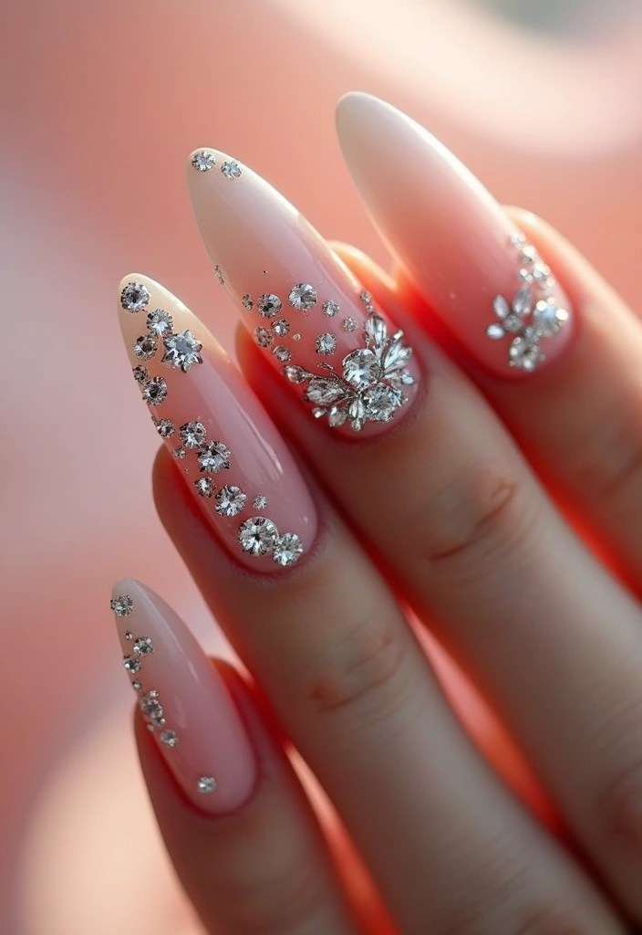 20 Stunning Acrylic Nail Designs That Will Leave You Breathless (Wait Until You See #12!) - 17. Crystal Accents