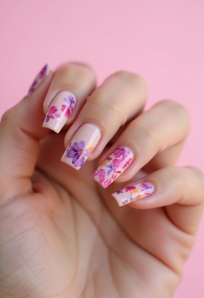 20 Stunning Acrylic Nail Designs That Will Leave You Breathless (Wait Until You See #12!) - 3. Floral Fantasy