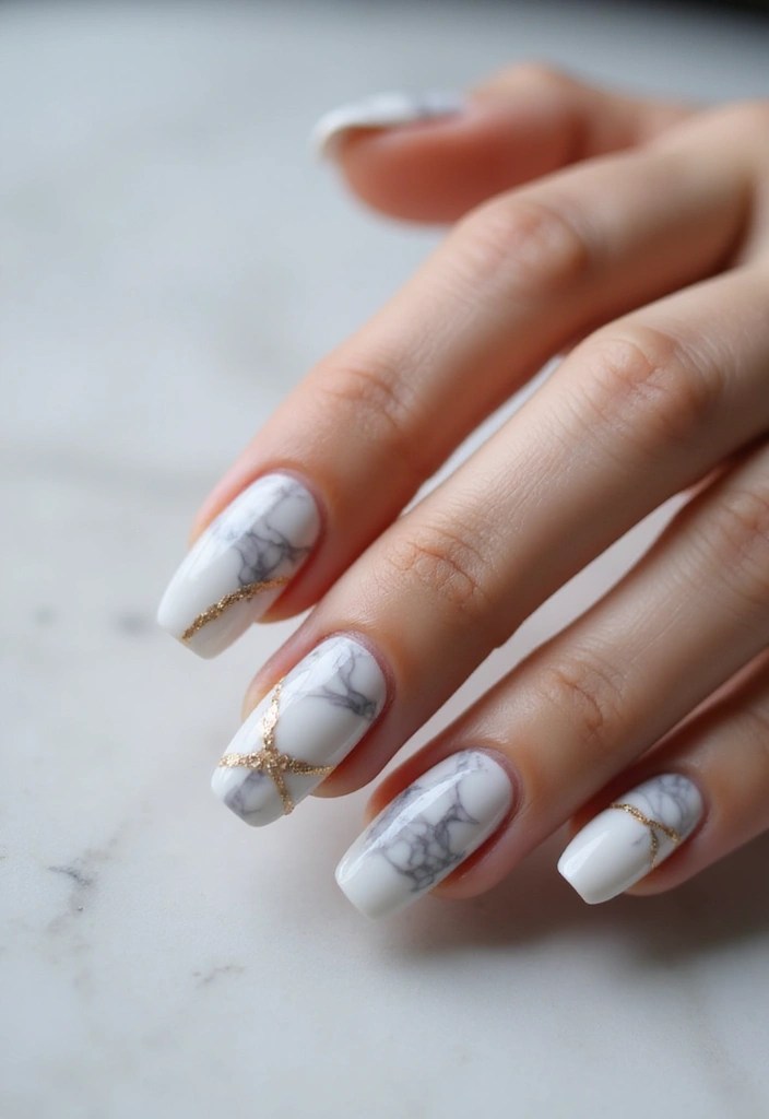 25 Stunning Summer Nails 2025 Ideas That Will Make You the Center of Attention! - 10. Marble Magic