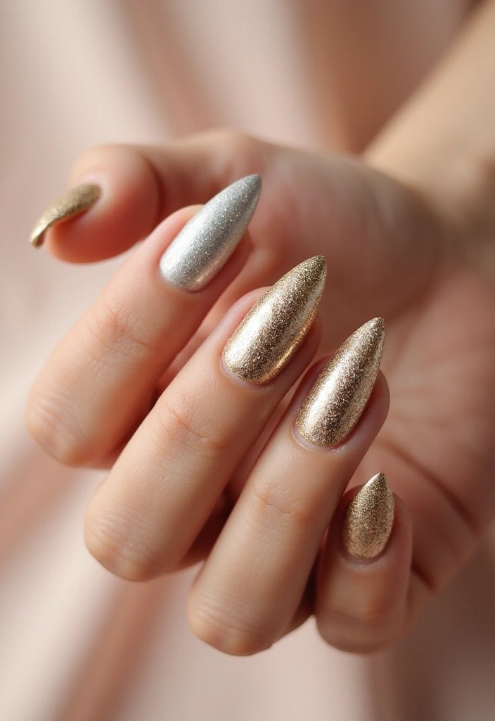 25 Stunning Summer Nails 2025 Ideas That Will Make You the Center of Attention! - 22. Metallic Shine