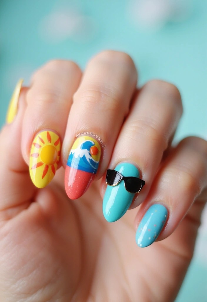 25 Stunning Summer Nails 2025 Ideas That Will Make You the Center of Attention! - 23. Seasonal Icons