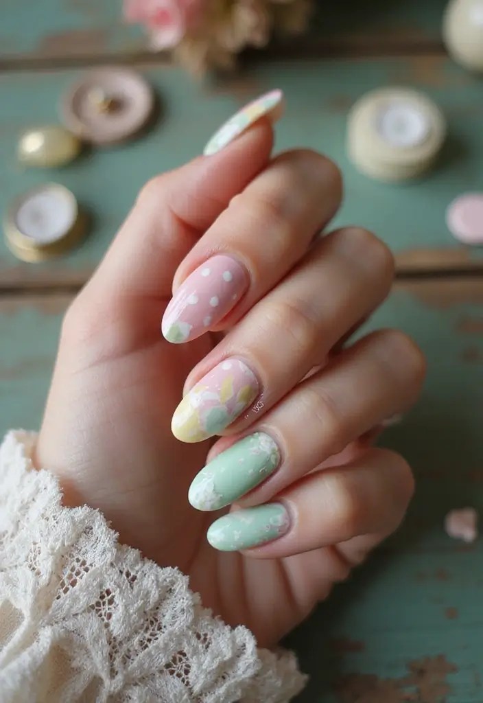 25 Stunning Summer Nails 2025 Ideas That Will Make You the Center of Attention! - 25. Vintage Vibes