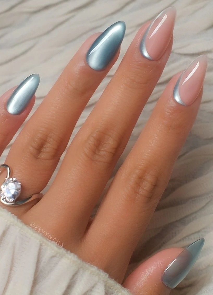 12 Must-Try Winter Blue Nails That Will Keep Your Nails Healthy and Gorgeous! - 1. Icy Blue Elegance 1