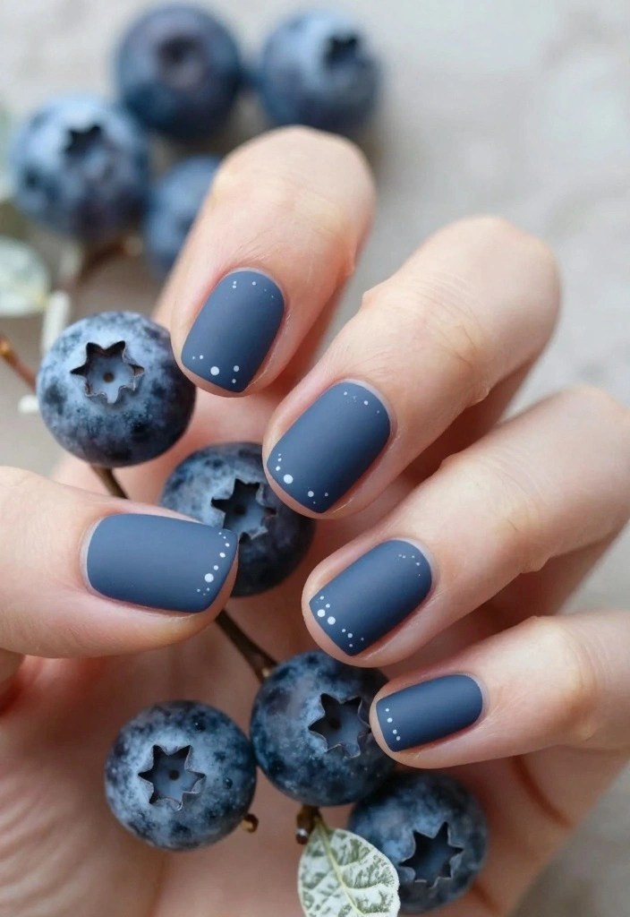 12 Must-Try Winter Blue Nails That Will Keep Your Nails Healthy and Gorgeous! - 11. Blueberry Bliss 1