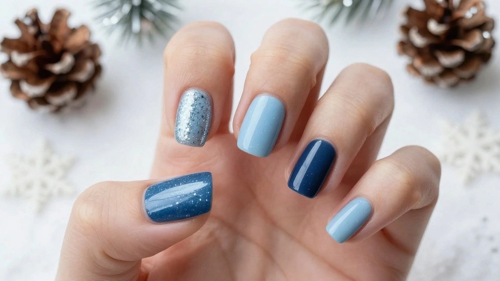 12 Must-Try Winter Blue Nails That Will Keep Your Nails Healthy and&nbsp;Gorgeous!