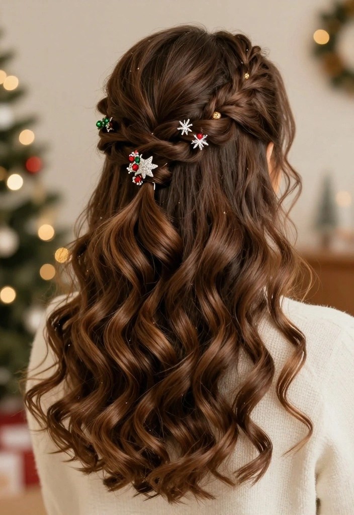 12 Stunning Winter Hair Braids That'll Make You the Star of Any Holiday Party! - 3. Twisted Half-Up Braid 1