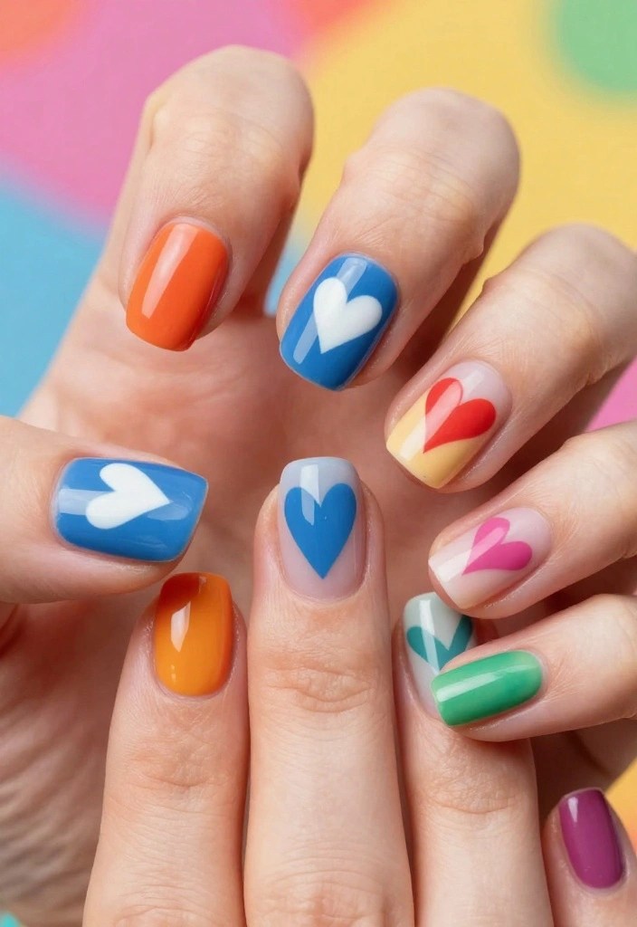 15 Adorable Valentine's Nail Ideas That'll Make You Fall in Love at First Sight! - 15. Love Around the World 1