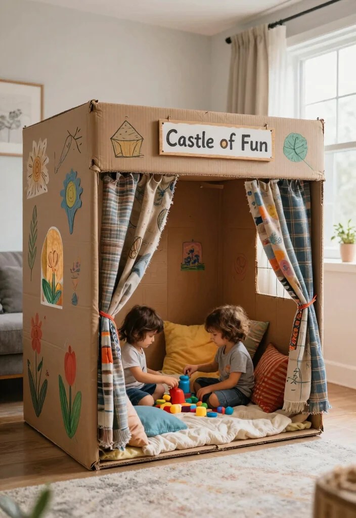 15 Easy Crafts for Kids That'll Keep Them Entertained for Hours - 7. Cardboard Box Forts 1