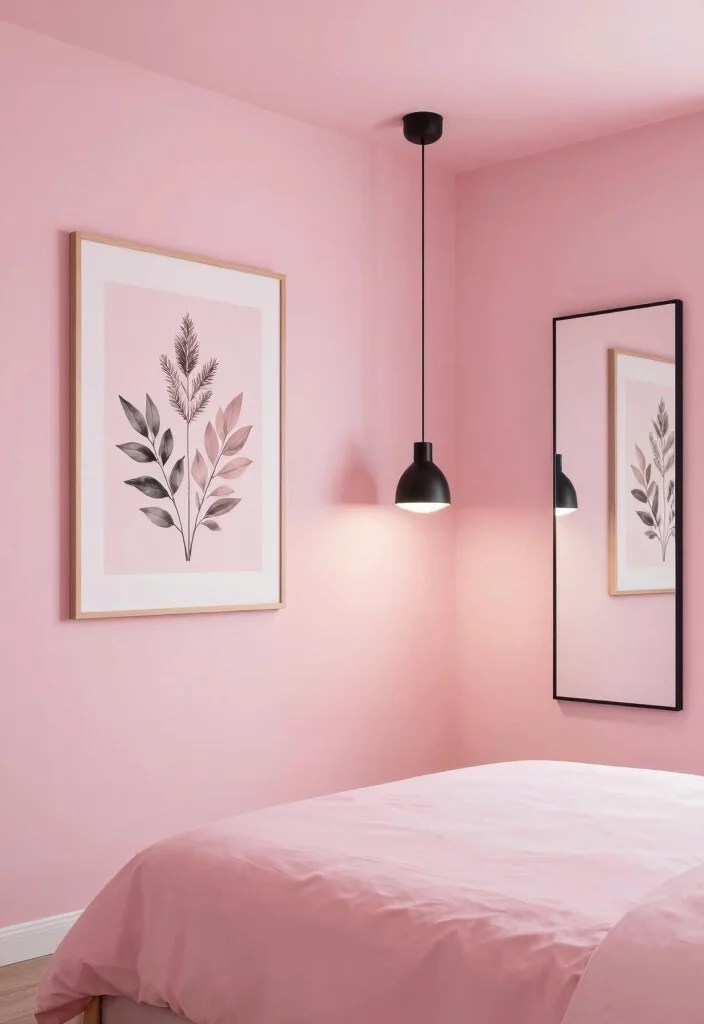 15 Minimalist Pink Bedroom Ideas to Create Your Perfect Oasis! - 2. Simple Decor Elements 1