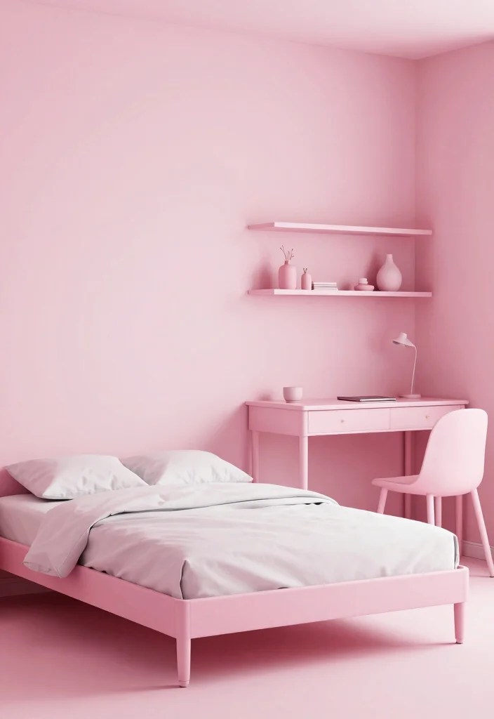 15 Minimalist Pink Bedroom Ideas to Create Your Perfect Oasis! - 8. Minimalist Furniture Choices 1