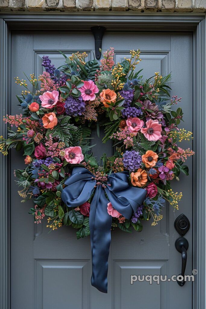 15 Outdoor Spring Decor Ideas That'll Wow Your Guests (Get Ready for #9!) - 11. Seasonal Wreaths 1
