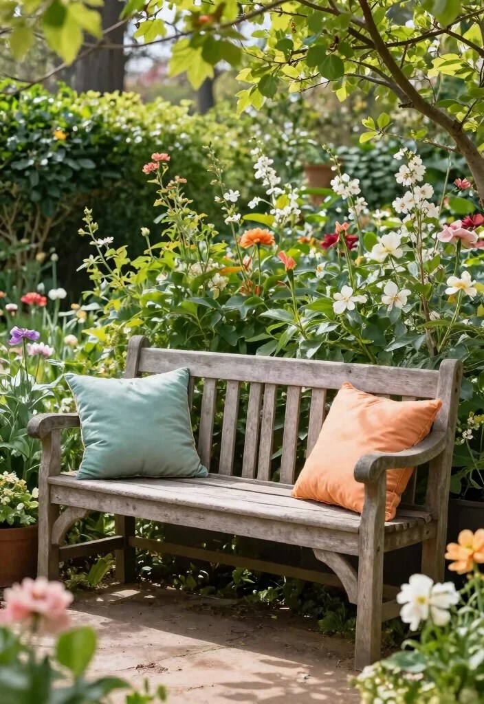 15 Outdoor Spring Decor Ideas That'll Wow Your Guests (Get Ready for #9!) - 12. Garden Benches 1