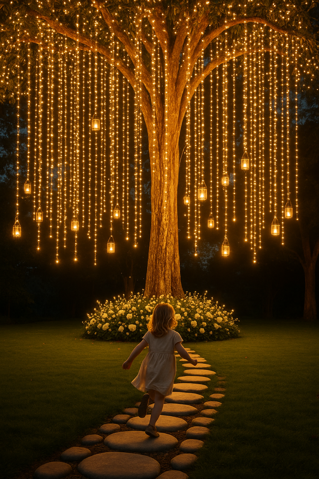 15 Outdoor Spring Decor Ideas That'll Wow Your Guests (Get Ready for #9!) - 2. String Lights for Magical Evenings 1