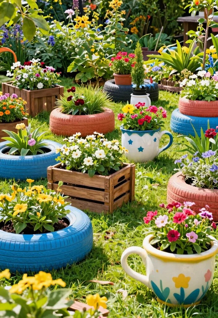 15 Outdoor Spring Decor Ideas That'll Wow Your Guests (Get Ready for #9!) - 5. Creative Planters 1