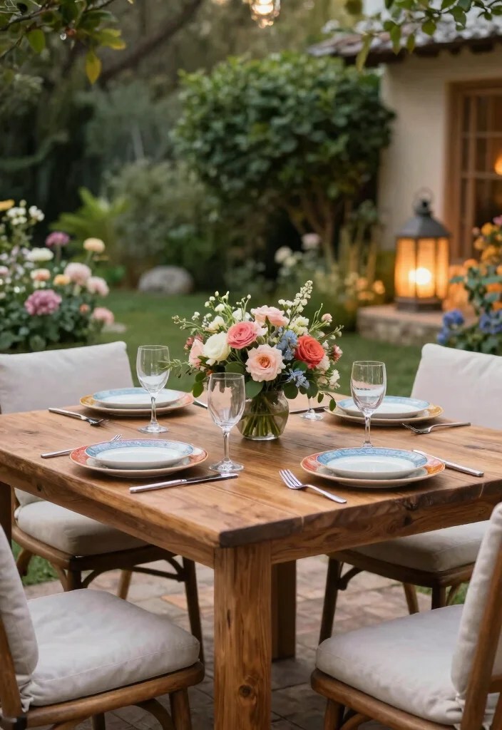 15 Outdoor Spring Decor Ideas That'll Wow Your Guests (Get Ready for #9!) - 8. Outdoor Dining Set-up 1