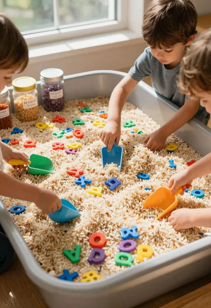 19 Fun Learning Games That Will Make Your Kids Love Education - 4. Alphabet Sensory Play 1