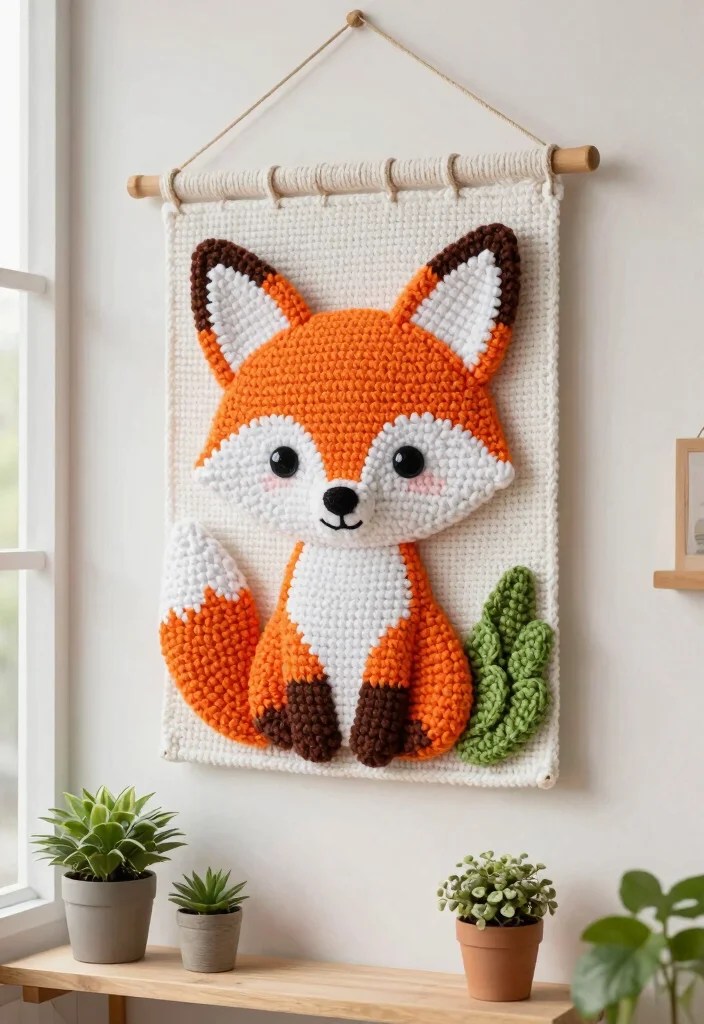 20 Adorable Spring Crochet Ideas to Brighten Your Home (You Won't Believe #7!) - 10. Fun Crochet Animal Wall Hangings 1
