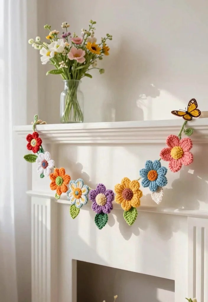 20 Adorable Spring Crochet Ideas to Brighten Your Home (You Won't Believe #7!) - 2. Light and Airy Spring Garlands 1