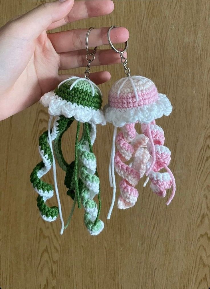 20 Adorable Spring Crochet Ideas to Brighten Your Home (You Won't Believe #7!) - 20. Playful Crochet Keychains 1