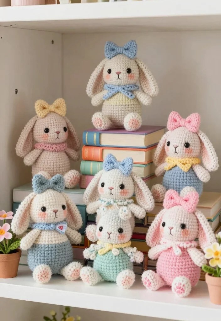 20 Adorable Spring Crochet Ideas to Brighten Your Home (You Won't Believe #7!) - 3. Adorable Amigurumi Bunnies 1