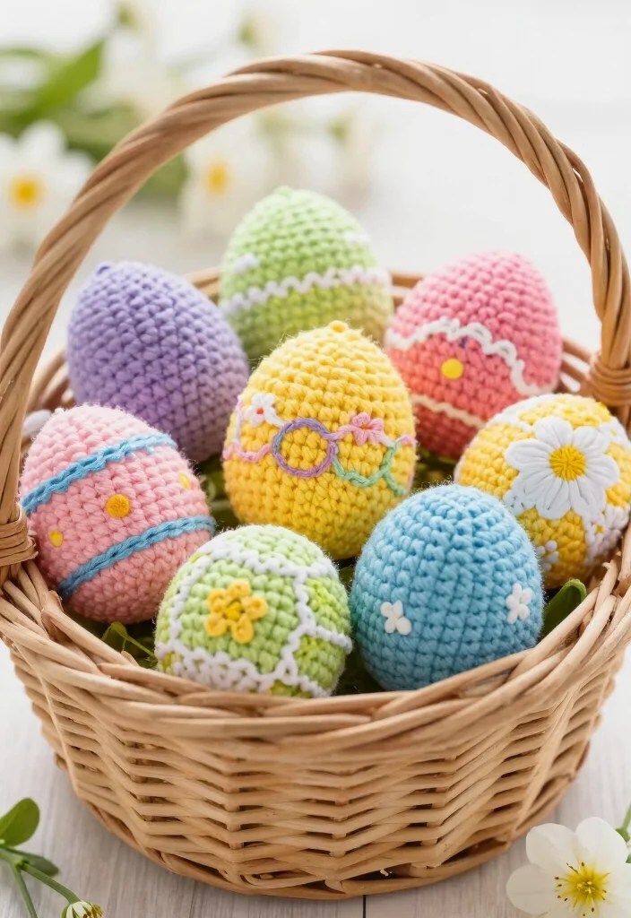 20 Adorable Spring Crochet Ideas to Brighten Your Home (You Won't Believe #7!) - 7. Whimsical Easter Eggs 1