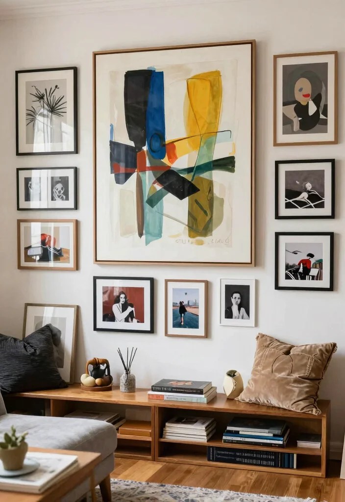 20 Incredible Small Living Room Ideas That'll Make You Want to Redecorate Today! - 18. Artistic Touches 1