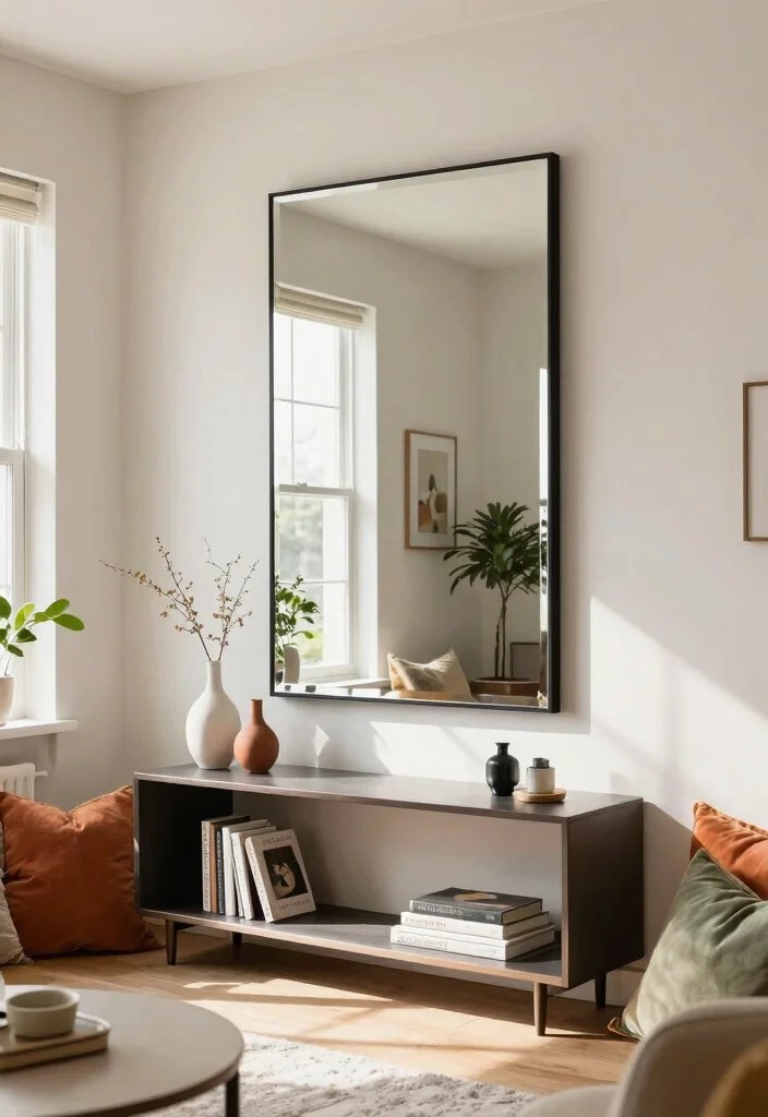 20 Incredible Small Living Room Ideas That'll Make You Want to Redecorate Today! - 6. Mirrors to Expand Space 1