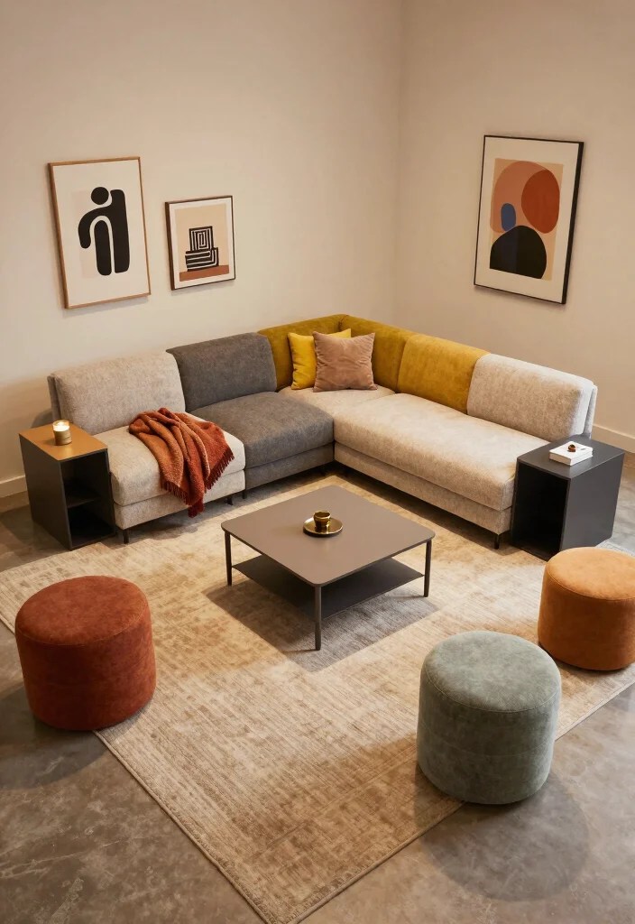 20 Incredible Small Living Room Ideas That'll Make You Want to Redecorate Today! - 7. Modular Furniture 1