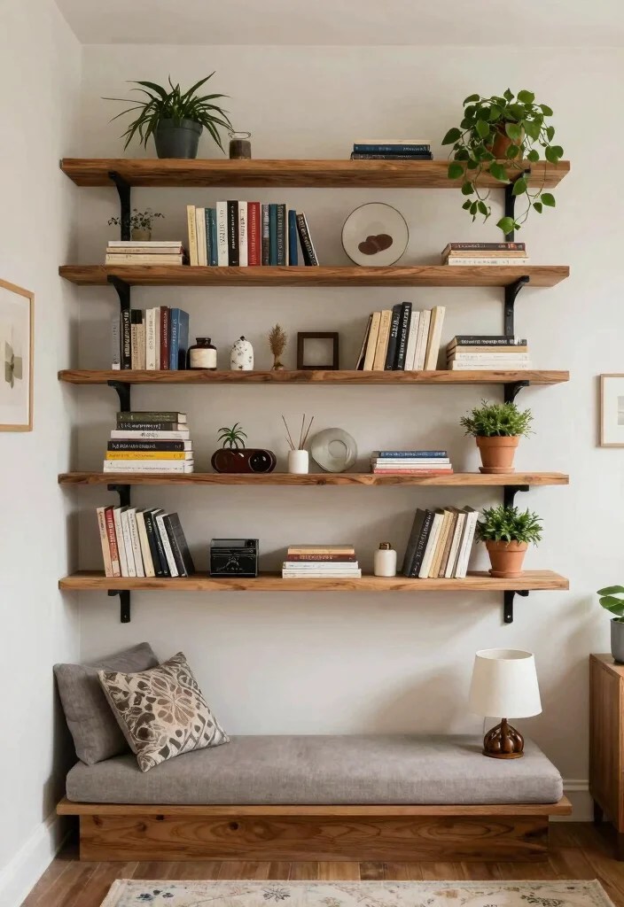 20 Incredible Small Living Room Ideas That'll Make You Want to Redecorate Today! - 9. Open Shelving 1