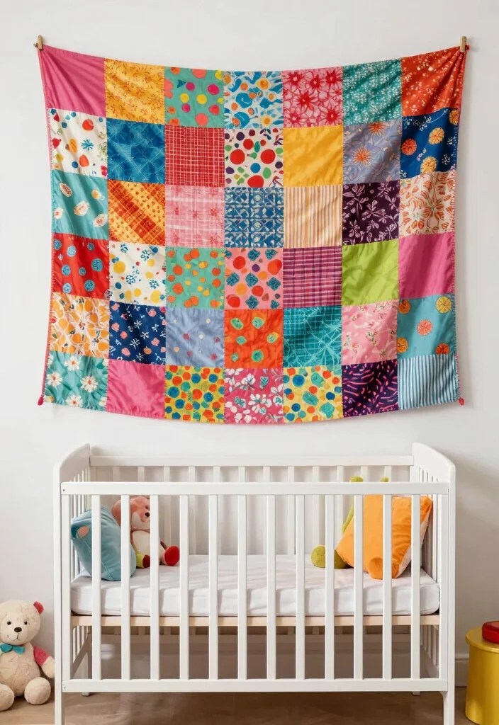 21 Stunning Bohemian Tapestries That'll Transform Your Space into a Cozy Oasis! - 19. Colorful Patchwork Tapestries 1