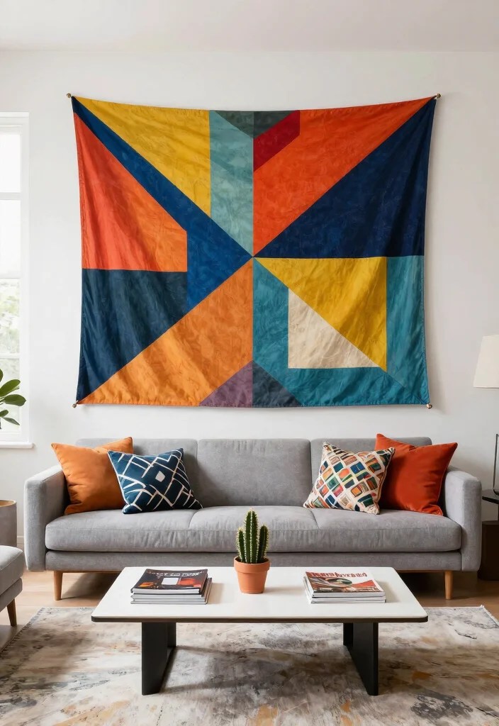 21 Stunning Bohemian Tapestries That'll Transform Your Space into a Cozy Oasis! - 2. Bold Geometric Patterns 1