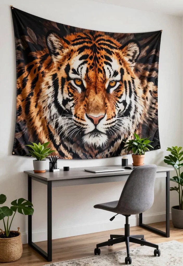 21 Stunning Bohemian Tapestries That'll Transform Your Space into a Cozy Oasis! - 7. Boho Chic Animal Prints 1
