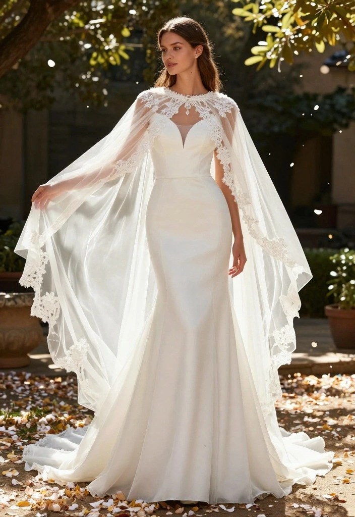 21 Stunning Bridal Fashion Trends You’ll Want to Steal for Your Big Day (#13 Is a Game-Changer!) - 1. Ethereal Capes 1