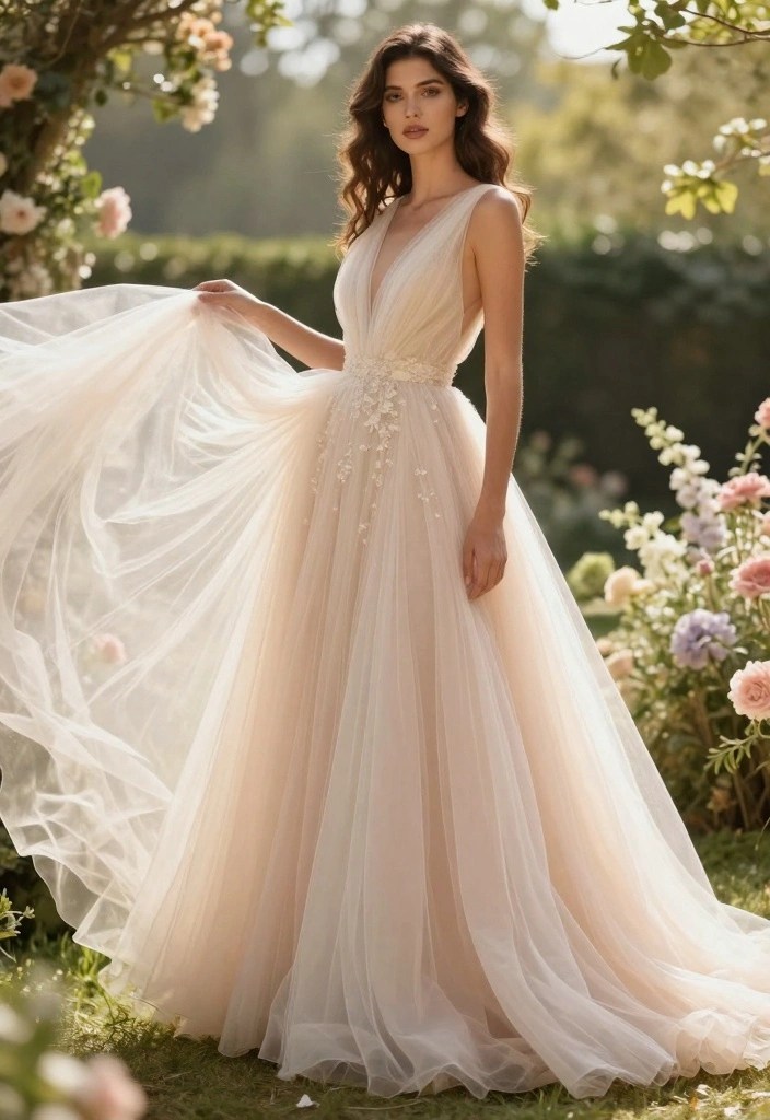 21 Stunning Bridal Fashion Trends You’ll Want to Steal for Your Big Day (#13 Is a Game-Changer!) - 12. Vintage-Inspired Tulle 1