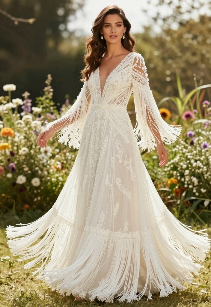 21 Stunning Bridal Fashion Trends You’ll Want to Steal for Your Big Day (#13 Is a Game-Changer!) - 18. Bohemian Fringe 1