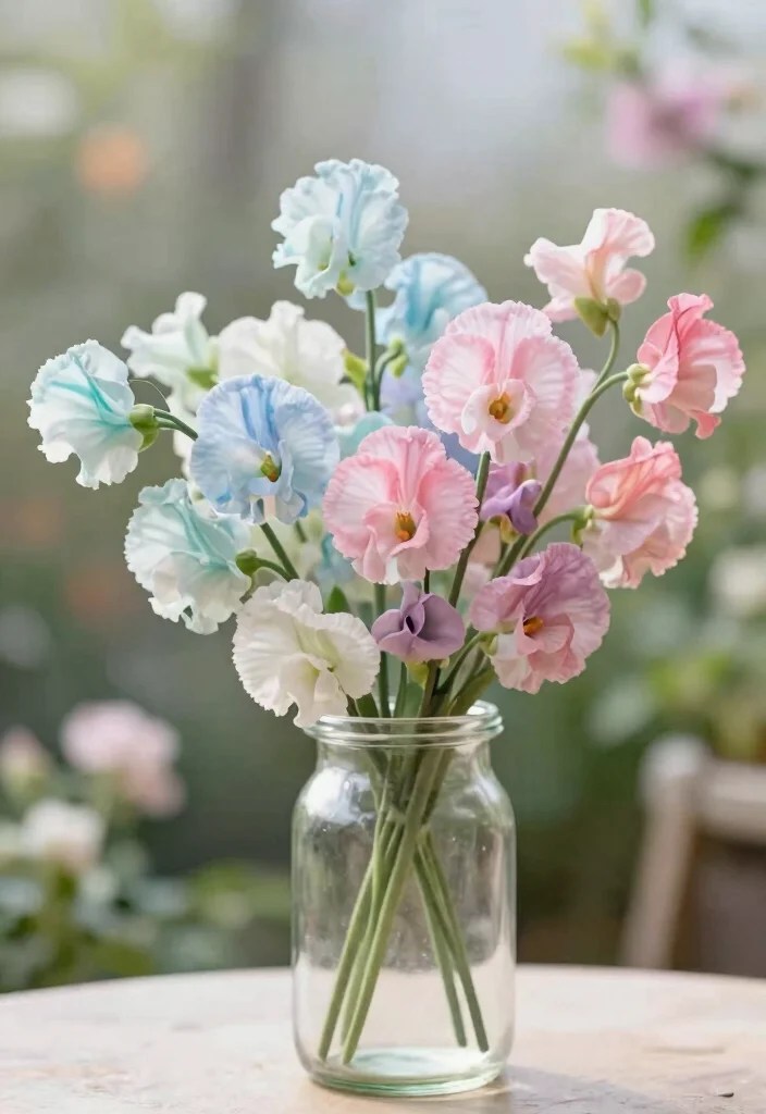 22 Colorful Pipe Cleaner Flowers to Brighten Your Spring (You Won't Believe #11!) - 12. Sweet Sweet Peas 1