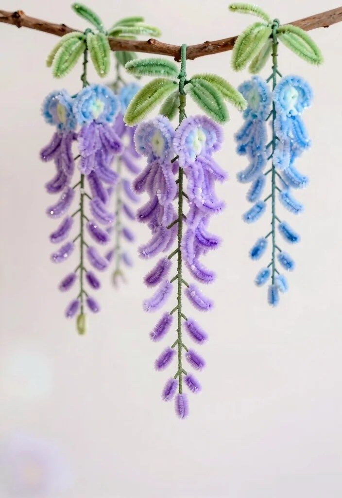 22 Colorful Pipe Cleaner Flowers to Brighten Your Spring (You Won't Believe #11!) - 3. Whimsical Wisteria 1