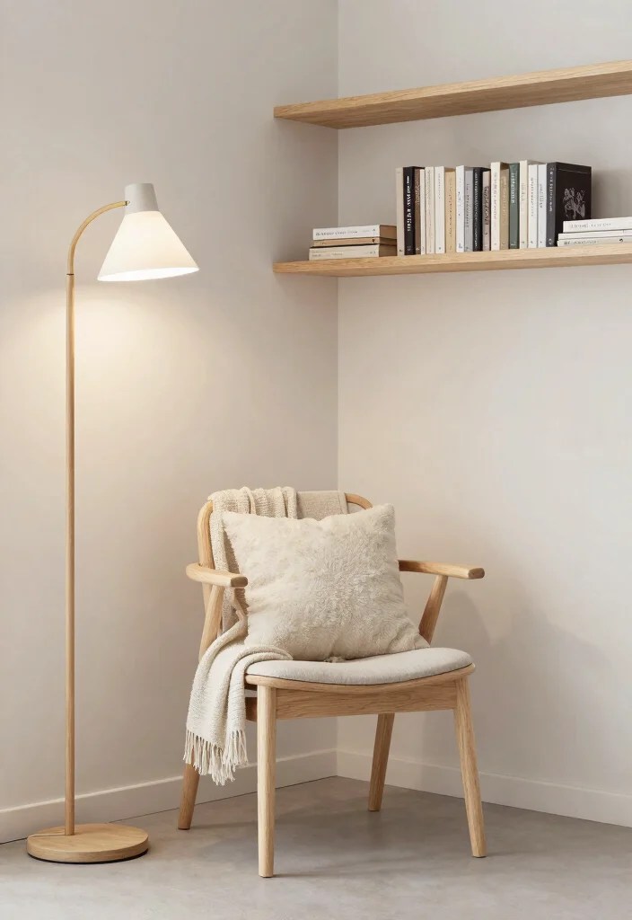 25 Cozy Reading Nook Ideas That'll Make You Want to Curl Up with a Book! - 12. Scandinavian Simplicity 1
