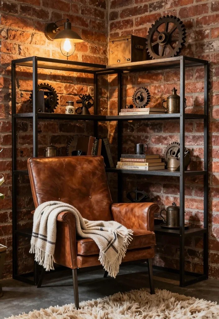 25 Cozy Reading Nook Ideas That'll Make You Want to Curl Up with a Book! - 14. Industrial Edge 1